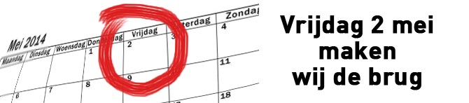 2mei 2014 gesloten